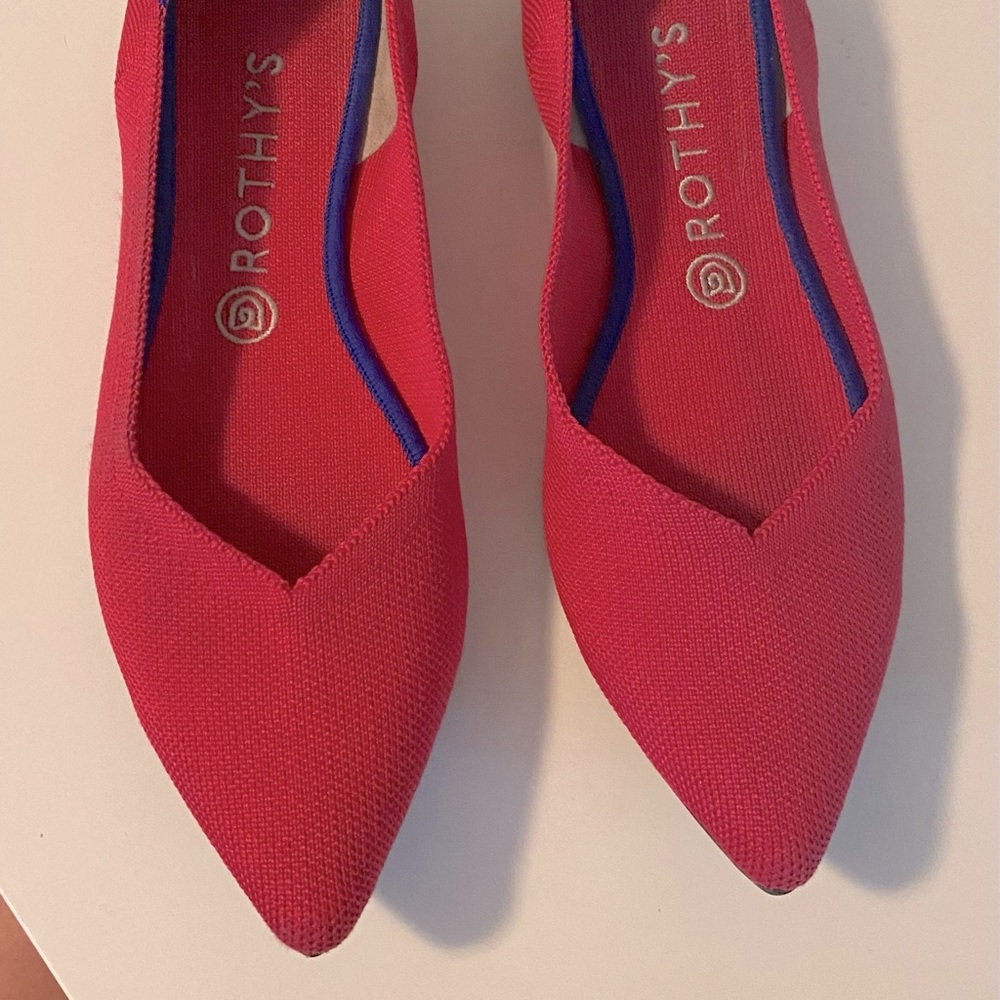 Rothy’s Hot Pink flats. The Point flats.